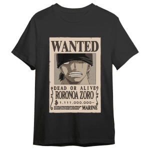 Camiseta Roronoa Zoro Wanted One Piece adulto