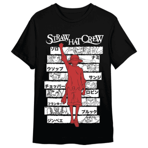 Camiseta Monkey D Luffy Straw Hat Crew One Piece adulto