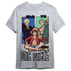 Camiseta Monkey D Luffy Roronoa Zoro Sanji One Piece adulto