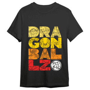 Camiseta Letters Dragon Ball Z adulto