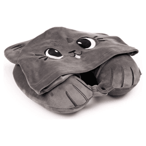 Almohada viaje capucha Gatos Beans Co Hoodeazzz