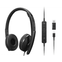 Lenovo 4XD1M45627 auricular y casco Auriculares Alámbrico Diadema USB Tipo C Negro