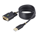 StarTech.com Cable Adaptador USB a Serie DB9 RS232 FTDI de 2m - Retención COM - Tornillos DB9 Intercambiables - USB-A a DB9 RS23