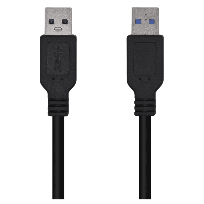 AISENS Cable USB 3.0, Tipo A/M-A/M, Negro, 2.0m