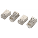 AISENS A139-0298 conector RJ-45 Acero inoxidable, Transparente