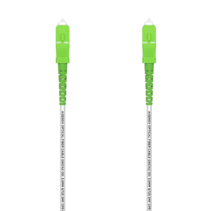 AISENS Cable Fibra Óptica Latiguillo G657A2 3.0 9/125 SMF Simplex CPR DCA LSZH, SC/APC-SC/APC, Blanco, 2.0 m