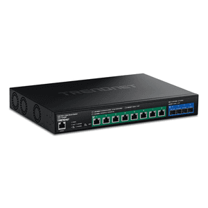 Trendnet TPE-7124SBF switch Gestionado 10G Ethernet (100/1000/10000) Energía sobre Ethernet (PoE) Negro