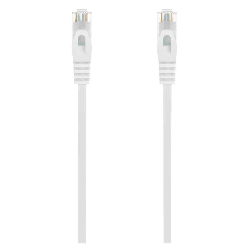 AISENS Cable de Red Latiguillo RJ45 LSZH Cat.6A 500 Mhz UTP AWG24, Blanco, 0.5M
