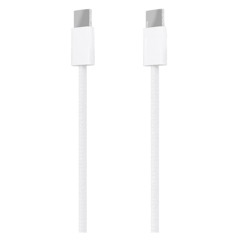 AISENS Cable USB 2.0 3A 60W Apple, tipo USB-C/M-USB-C/M, Blanco, 1.0m