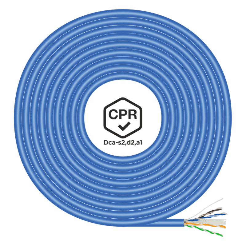 AISENS Cable de Red RJ45 LSZH CPR Dca CAT.6 UTP AWG24, Azul, 100 m