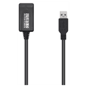 AISENS Cable USB 3.0 Prolongador Con Amplificador, Tipo A/M-A/H, Negro, 5.0m