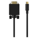 AISENS Cable Conversor USB-C a VGA, USB-C/M-HDB15/M, Negro, 1.8M