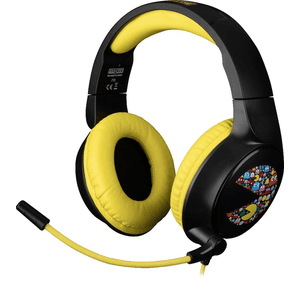 Konix PacMan Auriculares Alámbrico Diadema Juego USB tipo A Negro, Amarillo