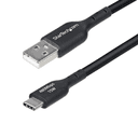 StarTech.com Cable Cargador USB-A a USB-C de 4m - Cable Adaptador USB-A a USB Tipo C - 3A - Cable de Carga y Sincronización - US