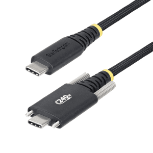 StarTech.com Cable de Carga USB-C de 2m con Fijación por Tornillo Lateral - Cable Cargador USB Tipo C - PD EPR 240W 5A - Cable C