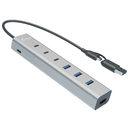 i-tec USB-C/USB-A Charging Metal HUB 7 port (3x USB-C, 4x USB-A)
