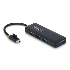 StarTech.com Hub USB-C de 4 Puertos - Ladrón USB Tipo C a 4 Puertos USB-A - Alimentado por el Bus - USB 3.0 de 5Gbps - Hub Portá