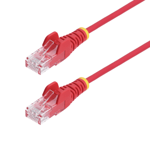 StarTech.com Cable de Red Ethernet CAT6 Delgado sin Enganches Rojo de 1,5m - Cable RJ45 Snagless Slim de 28AWG - Alambre de Cobr