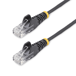 StarTech.com Cable de Red Ethernet CAT6 Delgado sin Enganches Negro de 15m - Cable RJ45 Snagless Slim 28AWG - Alambre de Cobre P