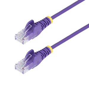 StarTech.com Cable de Red Ethernet CAT6 Delgado sin Enganches Morado de 1m - Cable RJ45 Snagless Slim de 28AWG - Alambre de Cobr