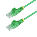 StarTech.com Cable de Red Ethernet CAT6 Delgado sin Enganches Verde de 1m - Cable RJ45 Snagless Slim de 28AWG - Alambre de Cobre