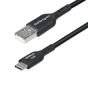 StarTech.com Cable de Carga USB-A a USB-C de 15cm - Cable Cargador USB-A a USB Tipo C - Cable USB 2.0 - 3A - Recubrimiento de TP