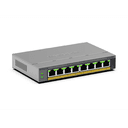 NETGEAR GS108EPP No administrado Gigabit Ethernet (10/100/1000) Energía sobre Ethernet (PoE) Montaje en pared/escritorio Gris