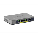 NETGEAR GS105P No administrado Gigabit Ethernet (10/100/1000) Energía sobre Ethernet (PoE) Montaje en pared/escritorio Gris