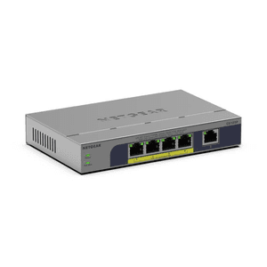 NETGEAR GS105P No administrado Gigabit Ethernet (10/100/1000) Energía sobre Ethernet (PoE) Montaje en pared/escritorio Gris