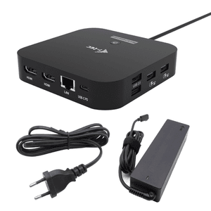 i-tec USB-C Dual HDMI Docking Station with Power Delivery 100 W + Universal Charger 100W