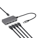 StarTech.com Hub USB-A de 4 Puertos - Ladrón USB USB-A - USB-A a 4x USB-A - Concentrador USB 3.0 Portátil de 5Gbps - Alimentado 