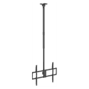 AISENS Soporte de techo pro giratorio, inclinable, extensible y nivelable para monitor/TV 80kg de 50-100, Negro