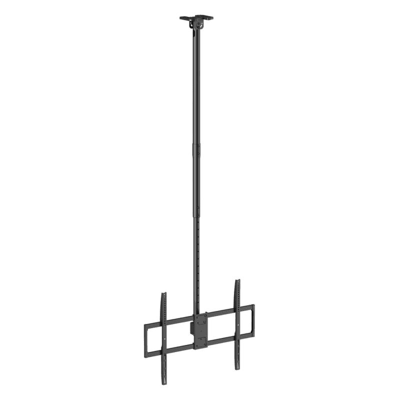 AISENS Soporte de techo pro giratorio, inclinable, extensible y nivelable para monitor/TV 80kg de 50-100, Negro