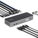 StarTech.com Docking Station Universal USB-C de 3 Pantallas - Docking Station USB Tipo C HDMI DP - PD 140W para Carga de MacBook