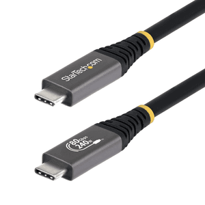 StarTech.com Cable USB4 50cm - Cable USB-C Certificado USB-IF - 80Gbps - Cable USB Tipo C - PD de 240W - 8K120/4K240 - DP 2.1 - 