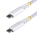 StarTech.com Cable de Carga USB-C Trenzado de TPE y Nailon de 30cm - Cable Cargador USB Tipo C - - Cable Cargador para Portátil