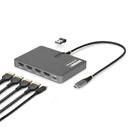 StarTech.com QUAD-USB-HDMI-ADAPT base para portátil y replicador de puertos Alámbrico USB 3.2 Gen 1 (3.1 Gen 1) Type-C Gris