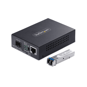 StarTech.com MCM1110SMLC20 convertidor de medio 2000 Mbit/s 1310 nm Monomodo Negro