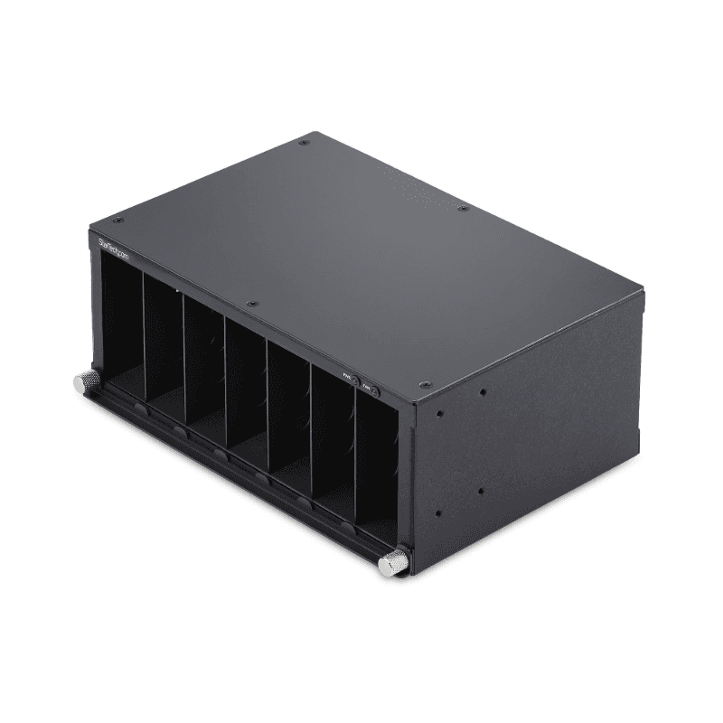 StarTech.com Caja de 7 Ranuras para Conversores de Medios Serie MCM para Rack de 10" - Chasis para Conversores de Medios - sin G