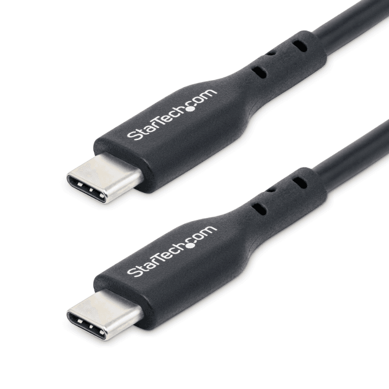 StarTech.com Paquete de 2 Cables USB-C de Carga de 2m - Cable USB 2.0 Cargador para Portátiles - Cable USB Tipo C - PD 60W 3A - 