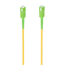 AISENS Cable Fibra Óptica Latiguillo G657A2 3.0 9/125 SMF Simplex CPR DCA LSZH, SC/APC-SC/APC, Amarillo, 1.0m