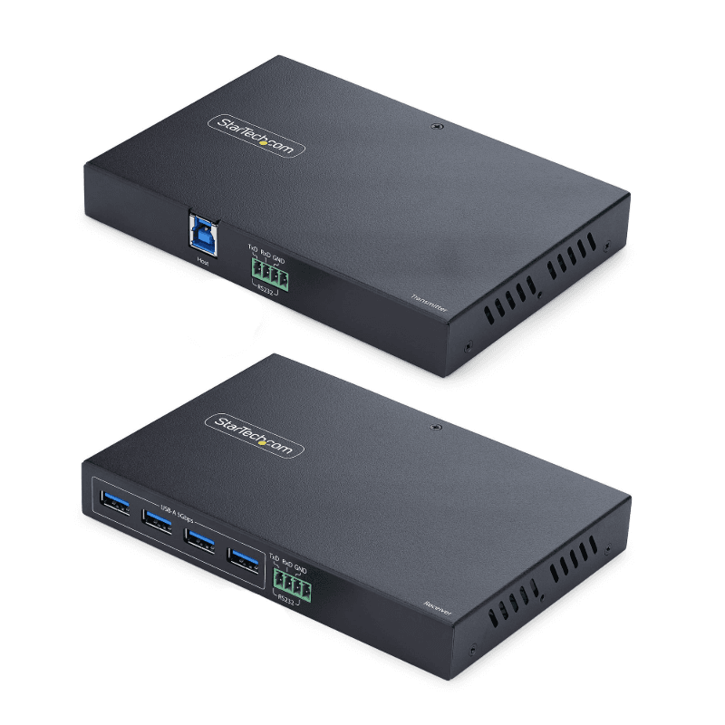 StarTech.com Extensor USB 3.0 por Ethernet de 4 Puertos - Hasta 1km por Cable RJ45 Cat6a/7/8 - Adaptador Remoto de Dispositivos 