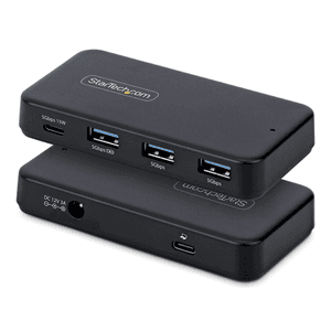 StarTech.com Hub USB-C y Tipo A de 4 Puertos - Ladrón USB de 5Gbps - Autoalimentado - Con Cable Host Tipo C y USB-A - 1x USB-C y