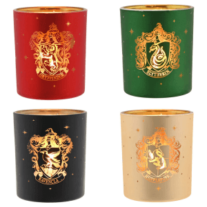 Set 4 portavelas Casas Hogwarts Harry Potter