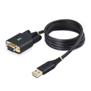 StarTech.com Cable Adaptador USB a Serie de Módem Nulo de 1m - Retención COM - Tornillos Intercambiables DB9 - USB a RS232 - Ser
