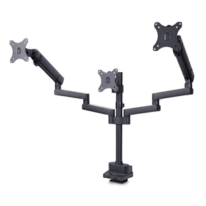 StarTech.com Soporte de Escritorio para 3 Monitores VESA 75x75/100x100 de 27 Pulgadas - Grommet o Abrazadera en C - Ajuste sin H