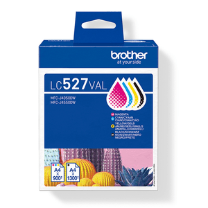 Brother LC527VAL cartucho de tinta 4 pieza(s) Original Negro, Cian, Magenta, Amarillo