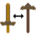 Replica transformable Minecraft  Espada - Pico de 51 cm