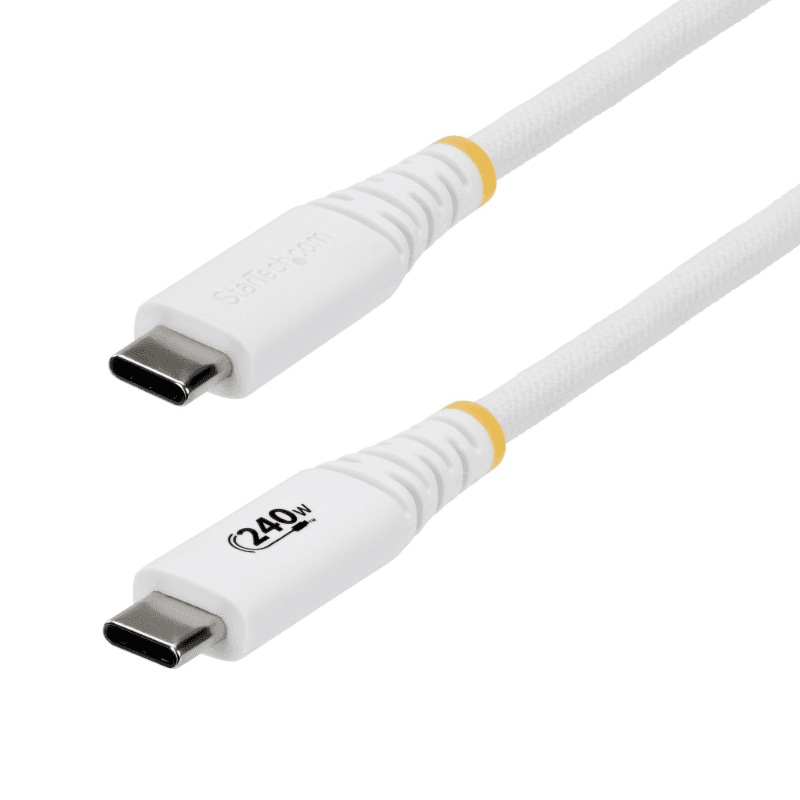 StarTech.com Cable de Carga USB-C Reforzado 3m - Cable Tipo C - PD 240W EPR 5A - USB 2.0 para Portátil - Duradero y Ultraflexibl