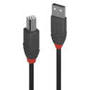 Lindy 36670 cable USB USB 2.0 0,2 m USB A USB B 0,48 Gbit/s Negro, Gris